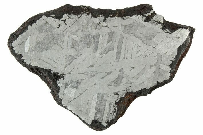 Etched Toluca Iron Meteorite ( g) Slice - Mexico #346487